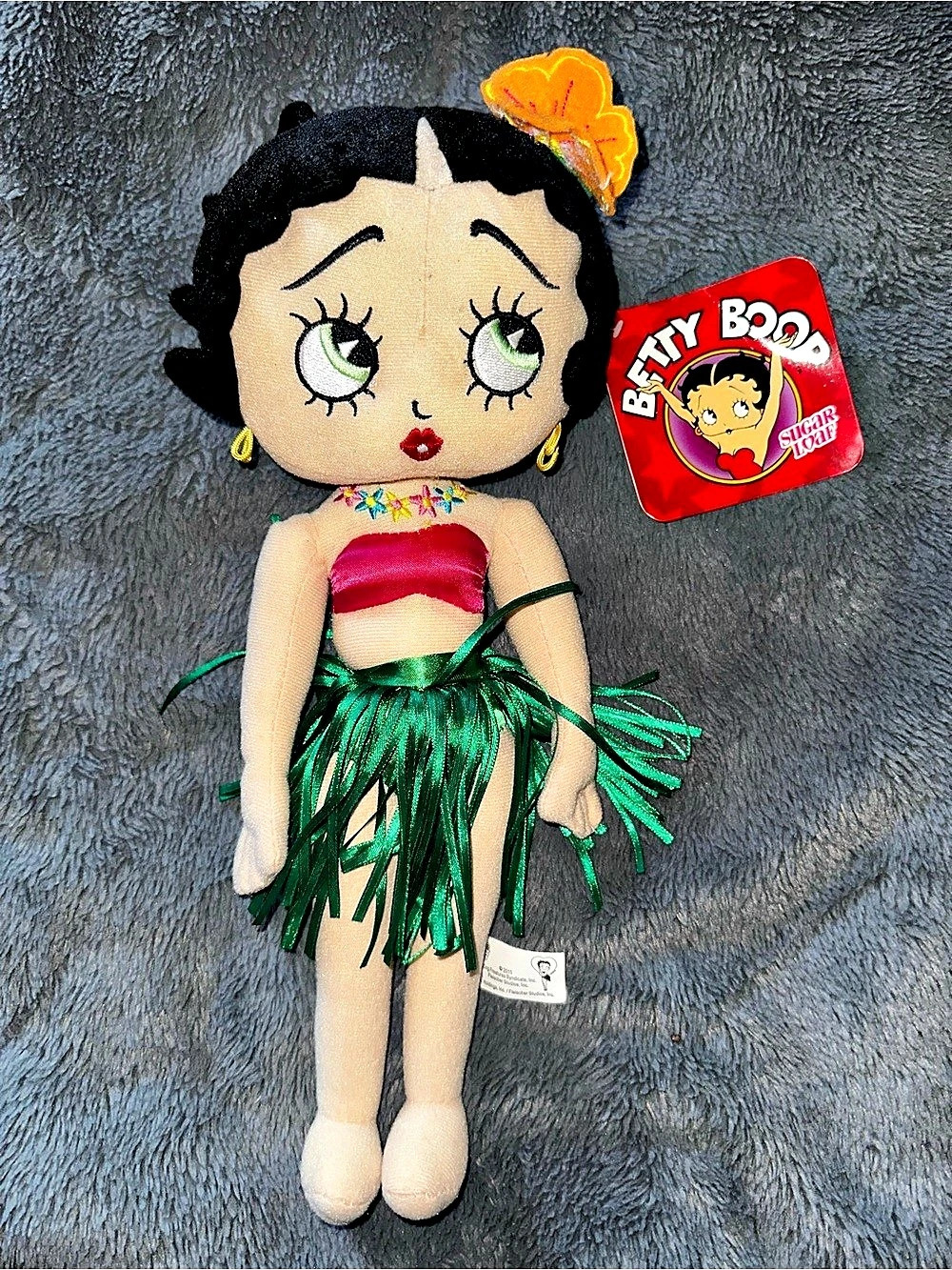 Betty Boop Hawaiian Hula Doll NWT in Green & Red